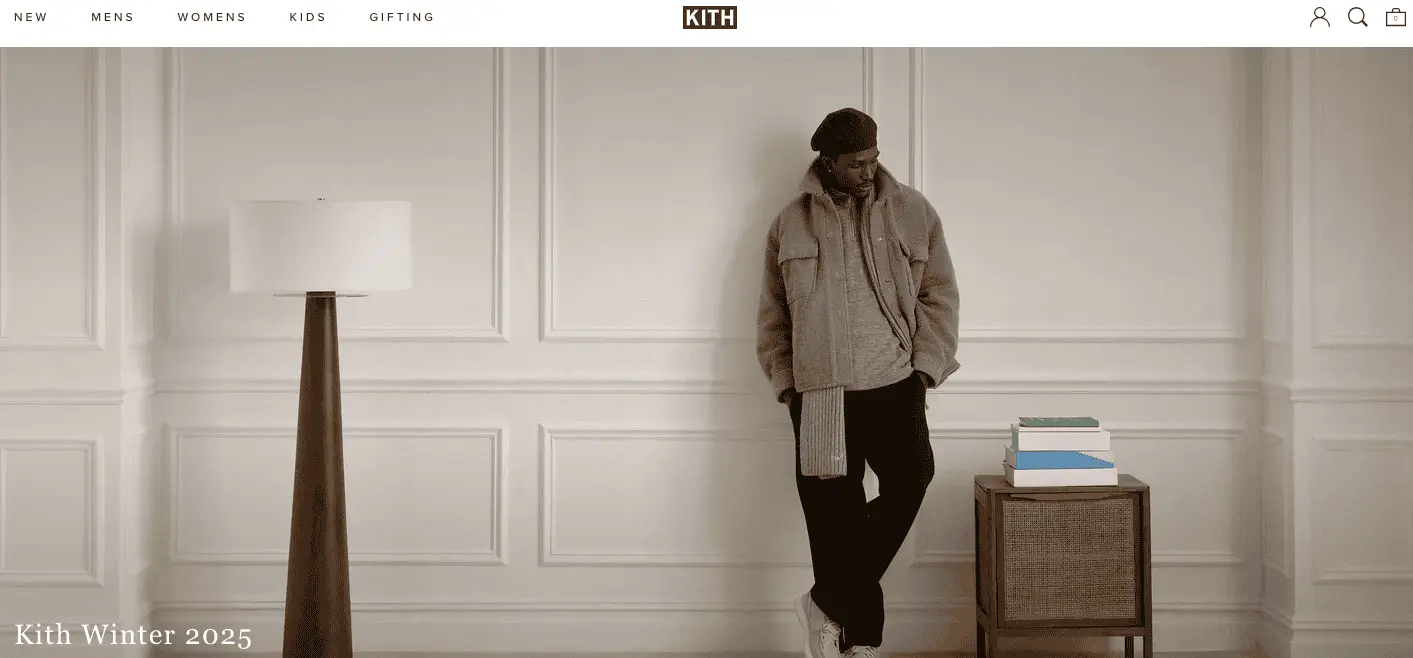 Kith website example