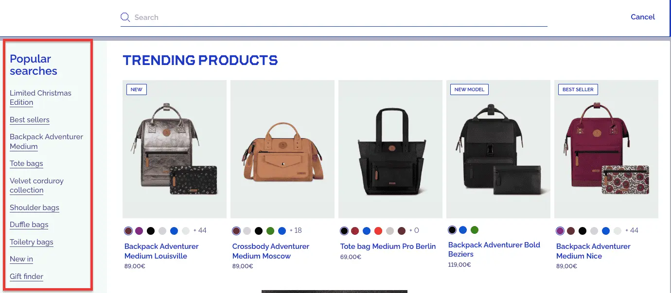 Cabaia website UX example
