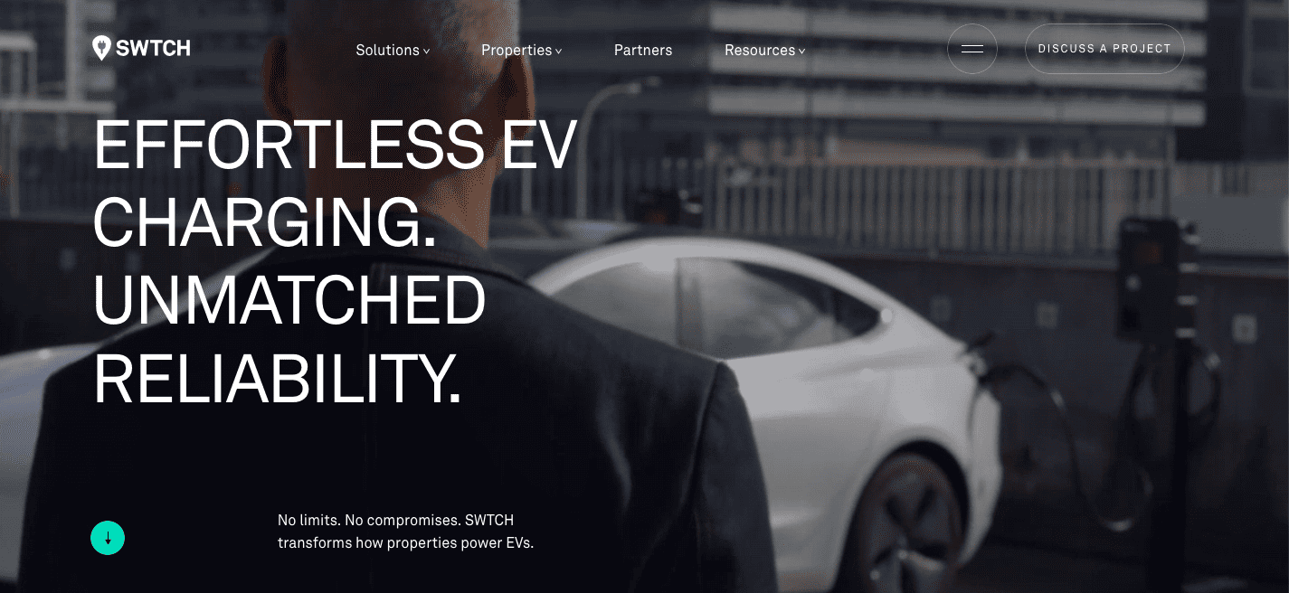 Swtch website UX example
