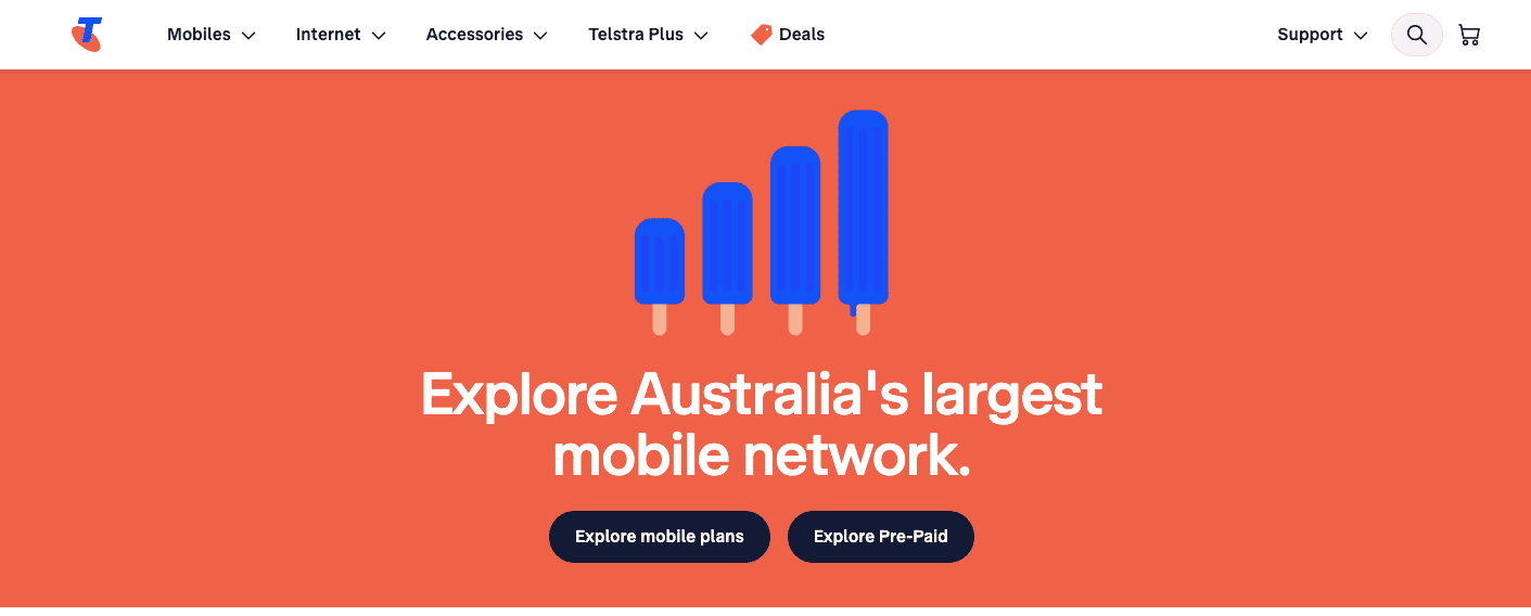 Testla Hero Section example