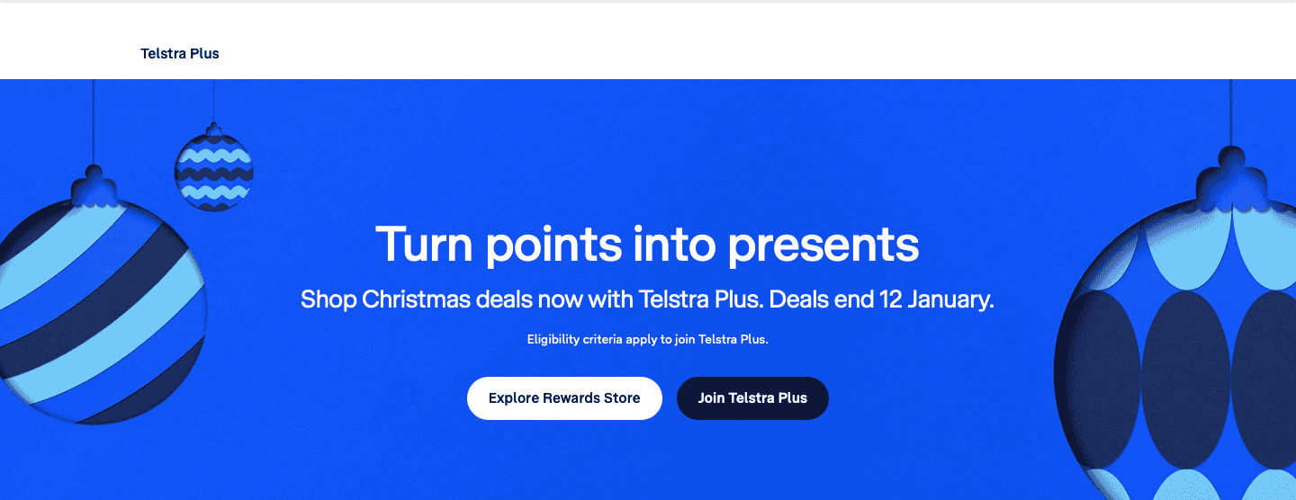 Telstra rewards program example