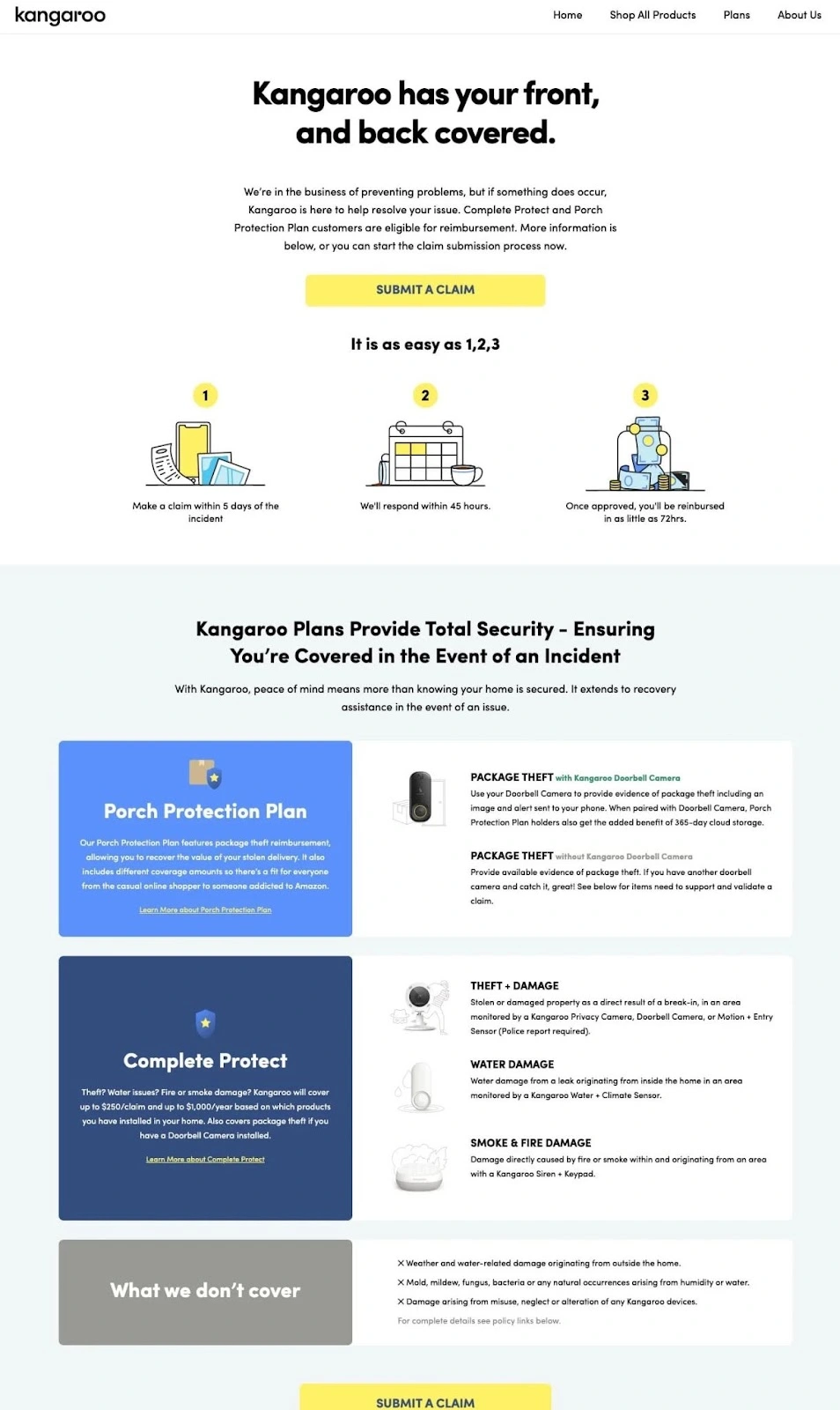 hey kangaroo landing page example