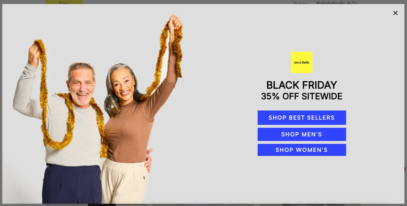 Joe and Bella Black Friday Example