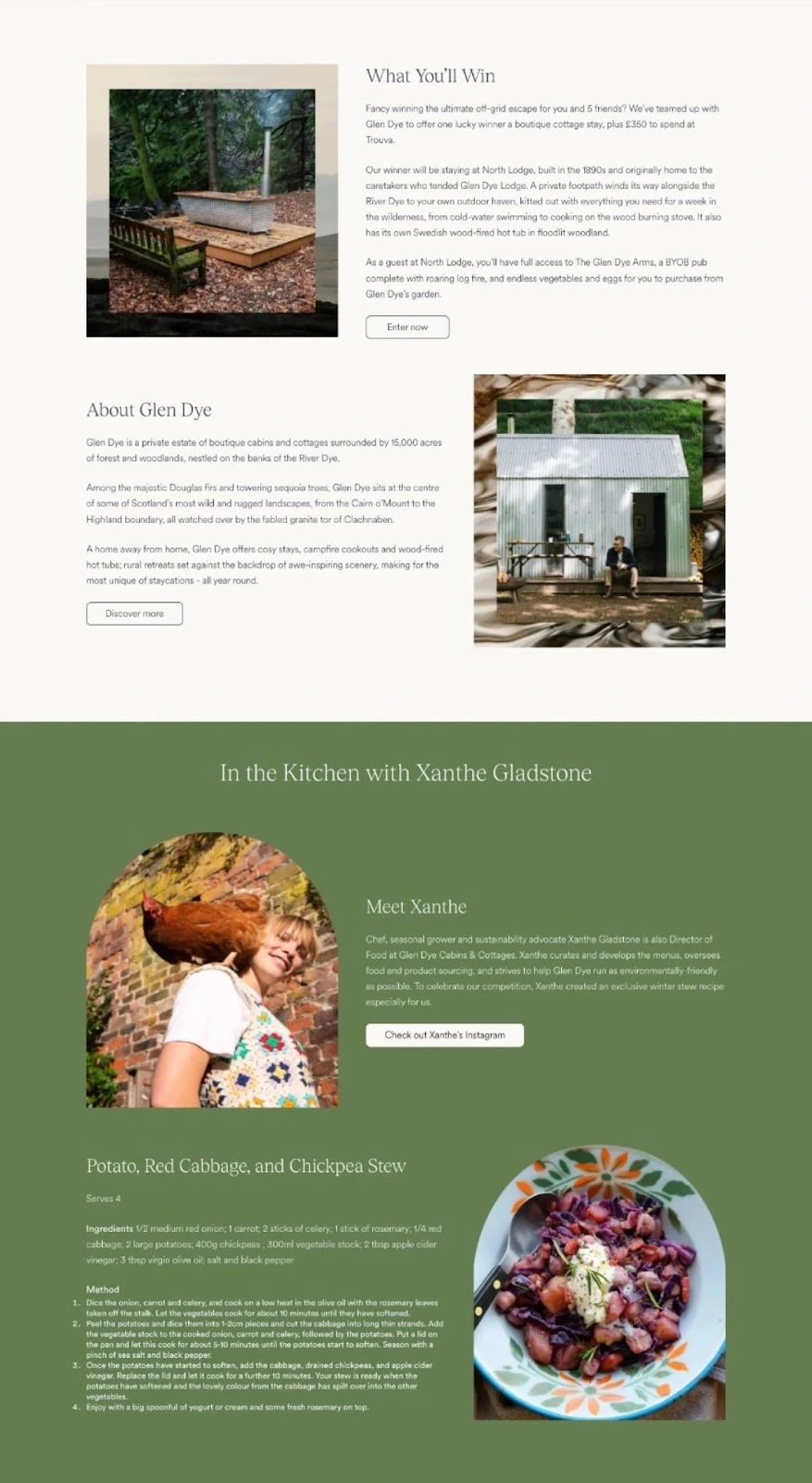 trouva landing page example