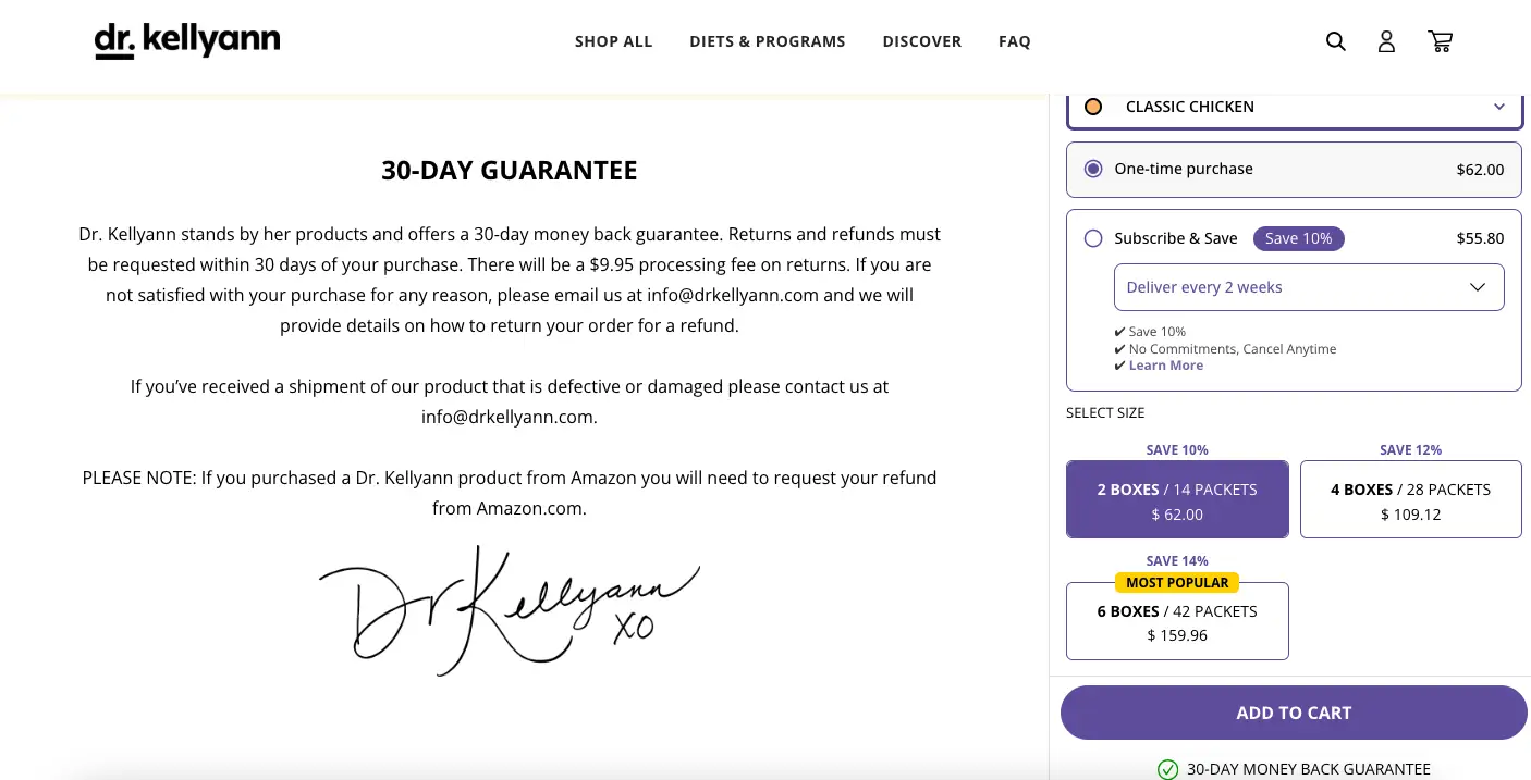 Dr. kelly ann landing page example