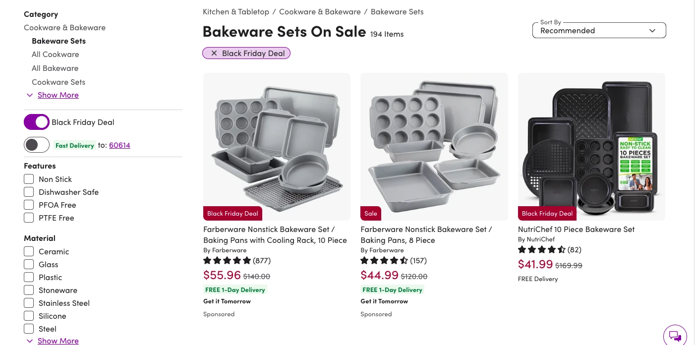 waifair landing page example