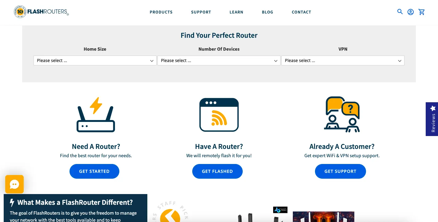 flash rueters landing page example