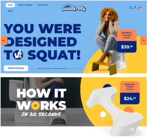 sqatty potty efficiency example