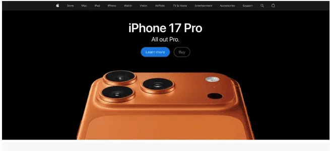 apple contrast example