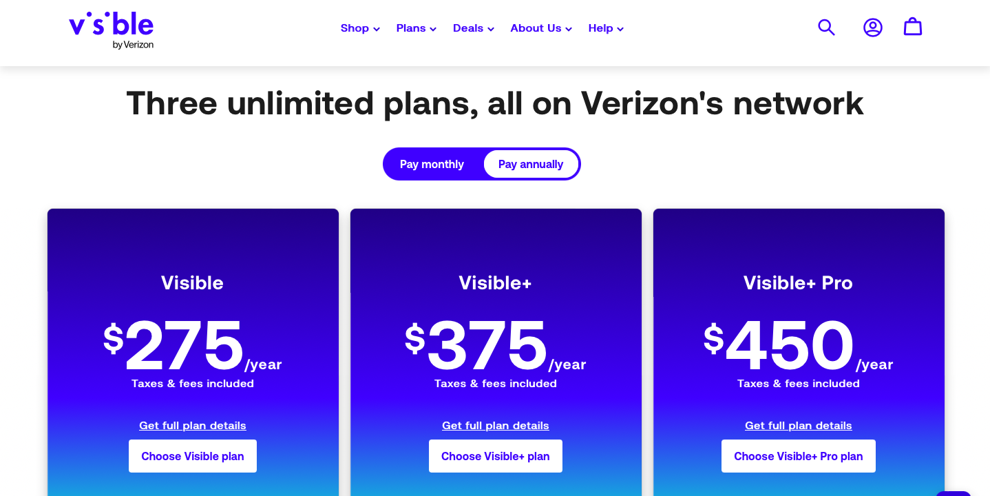visible annual toggle exampel