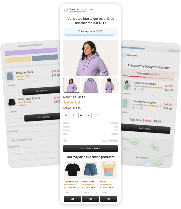 post purchase one click CRO metric example
