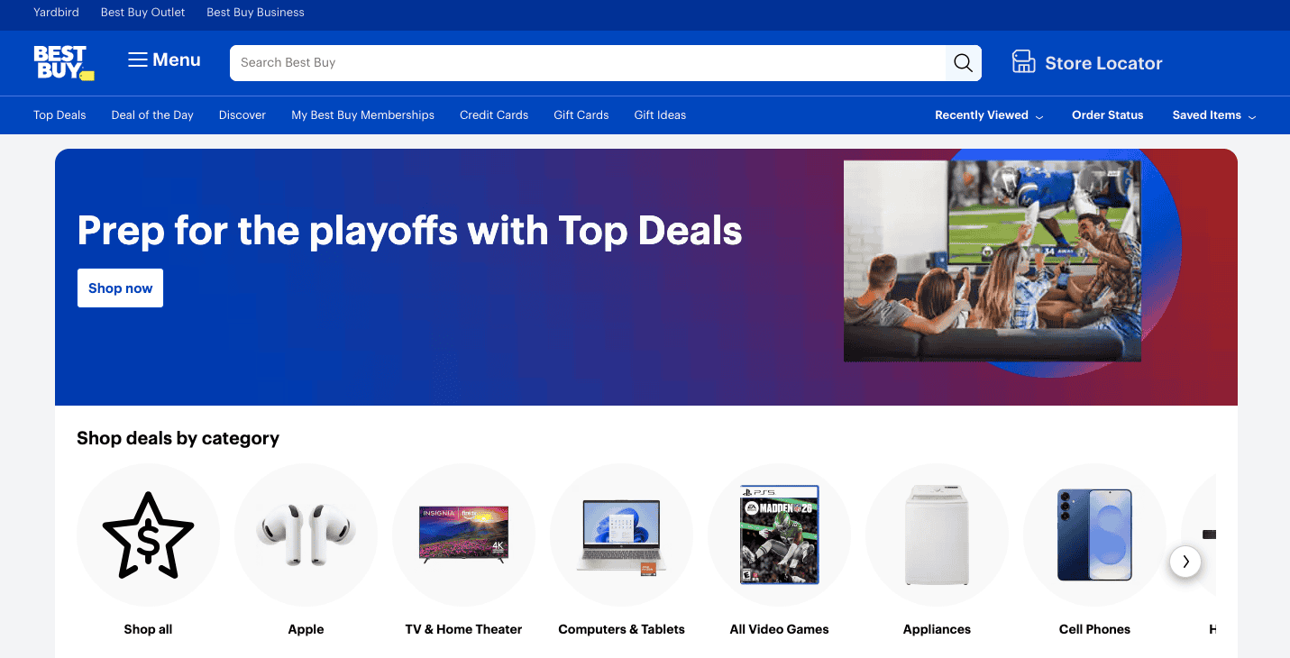 best buy search bar example