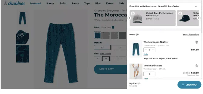 chubbies value add example