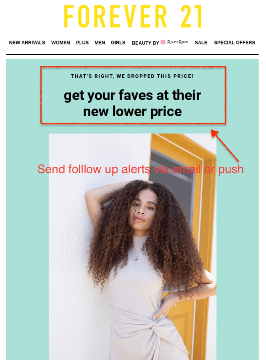 Forever 21 email push example