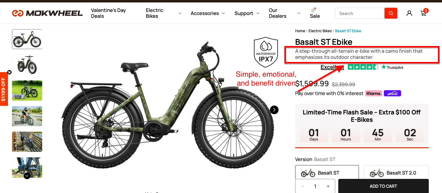 mokwheel product description example