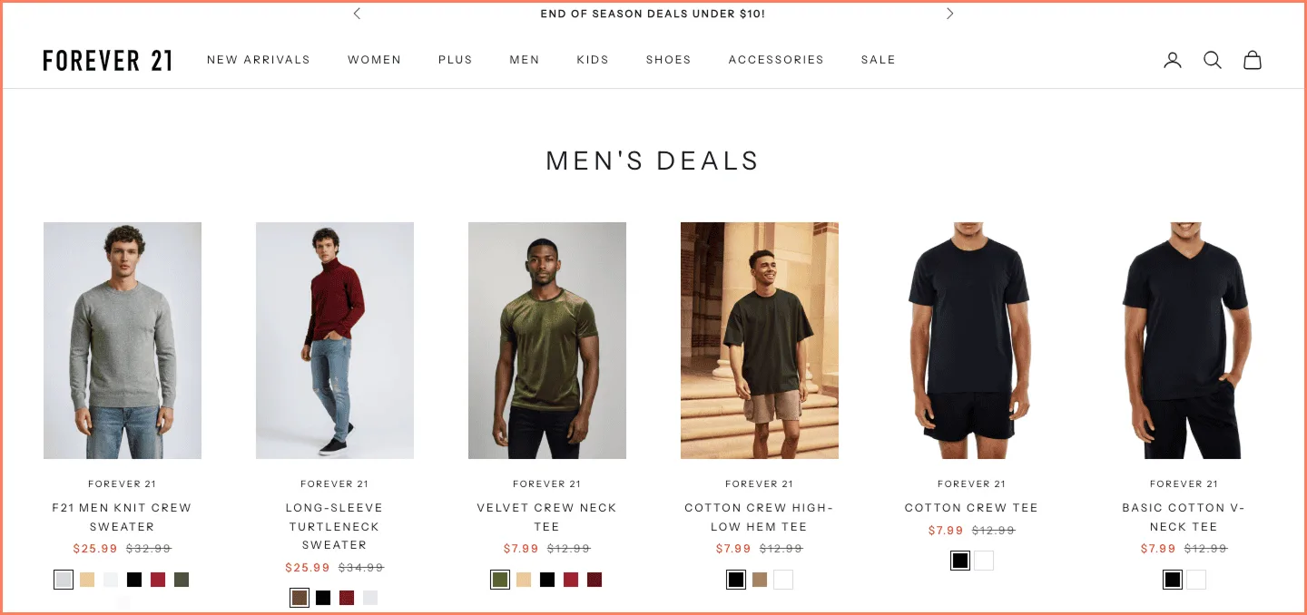 forver 21 color example