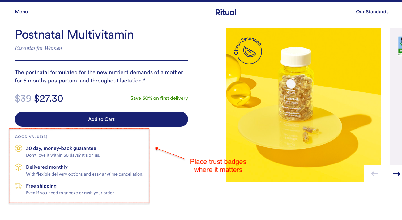Ritual Trust Signals Example