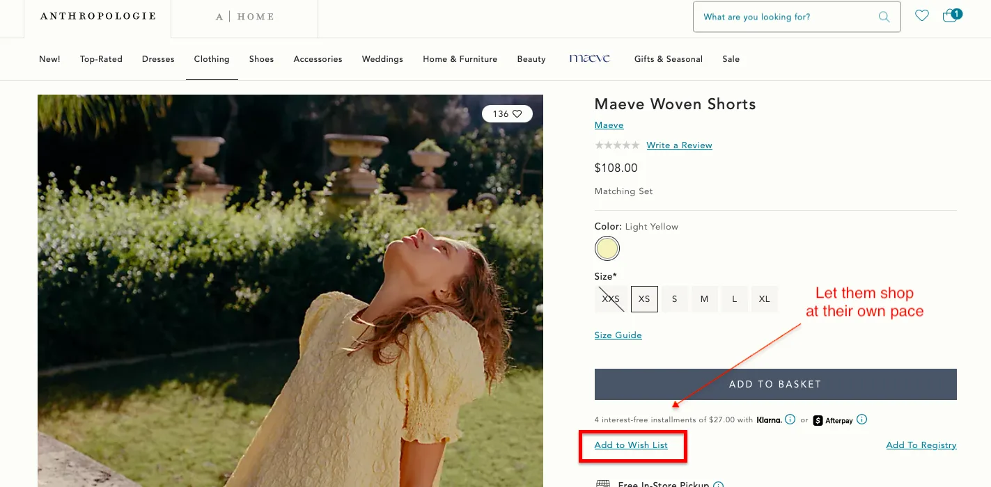 Anthropologie example