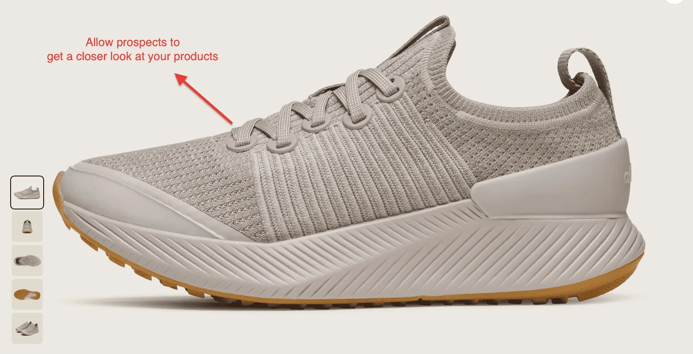 Allbirds product page example
