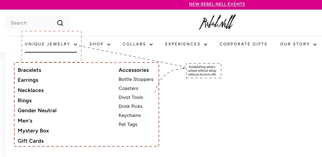 rebel nell value proposition example