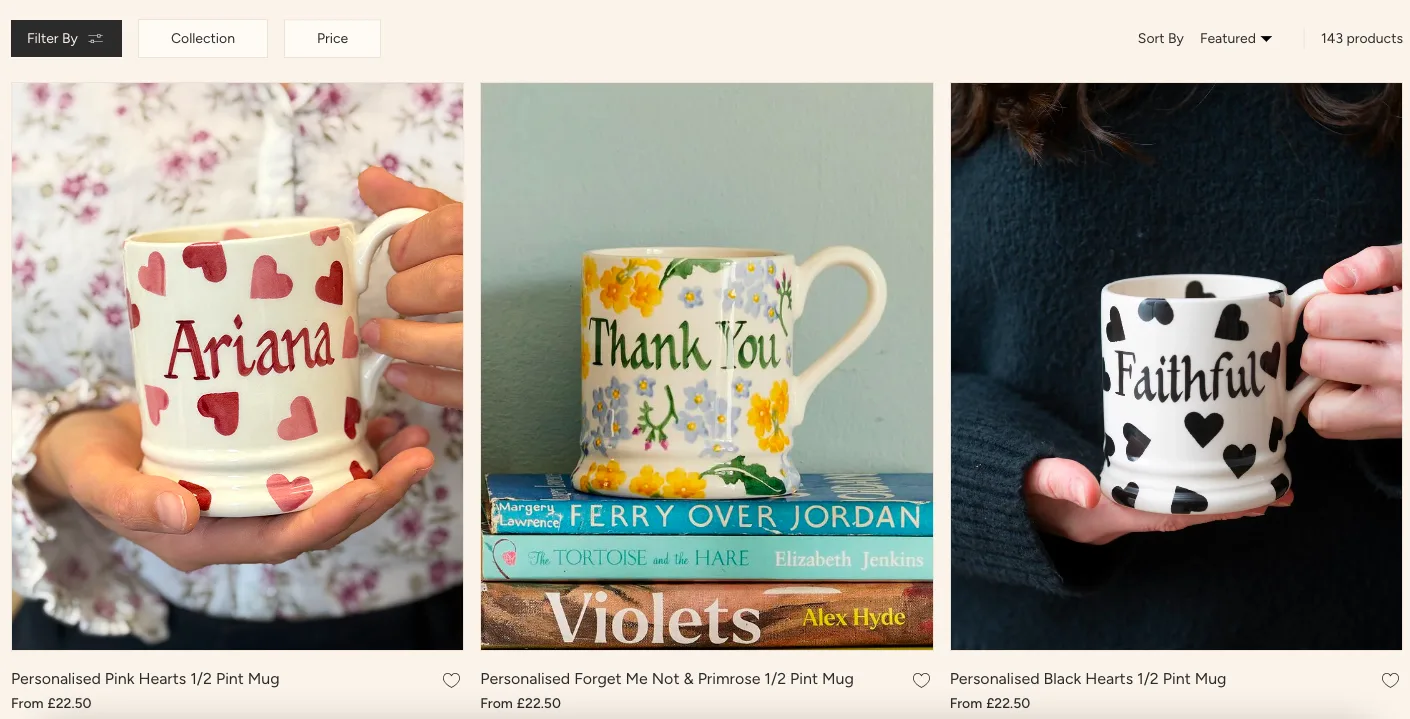 Emma Bridgwater Visual Appeal Example