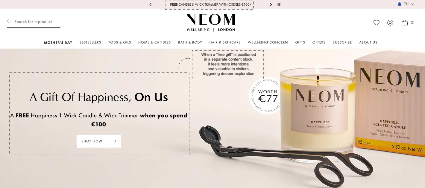Neom Wellbeing gift example