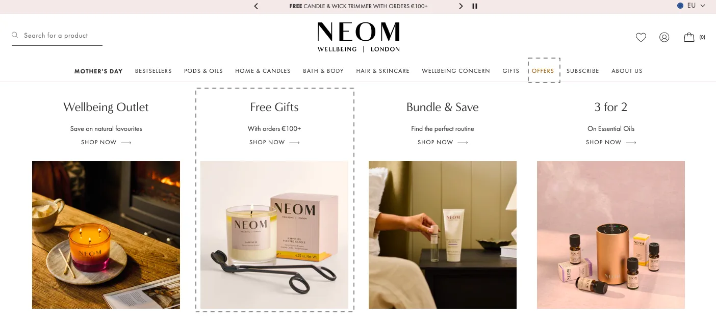 Neom Free gift Example