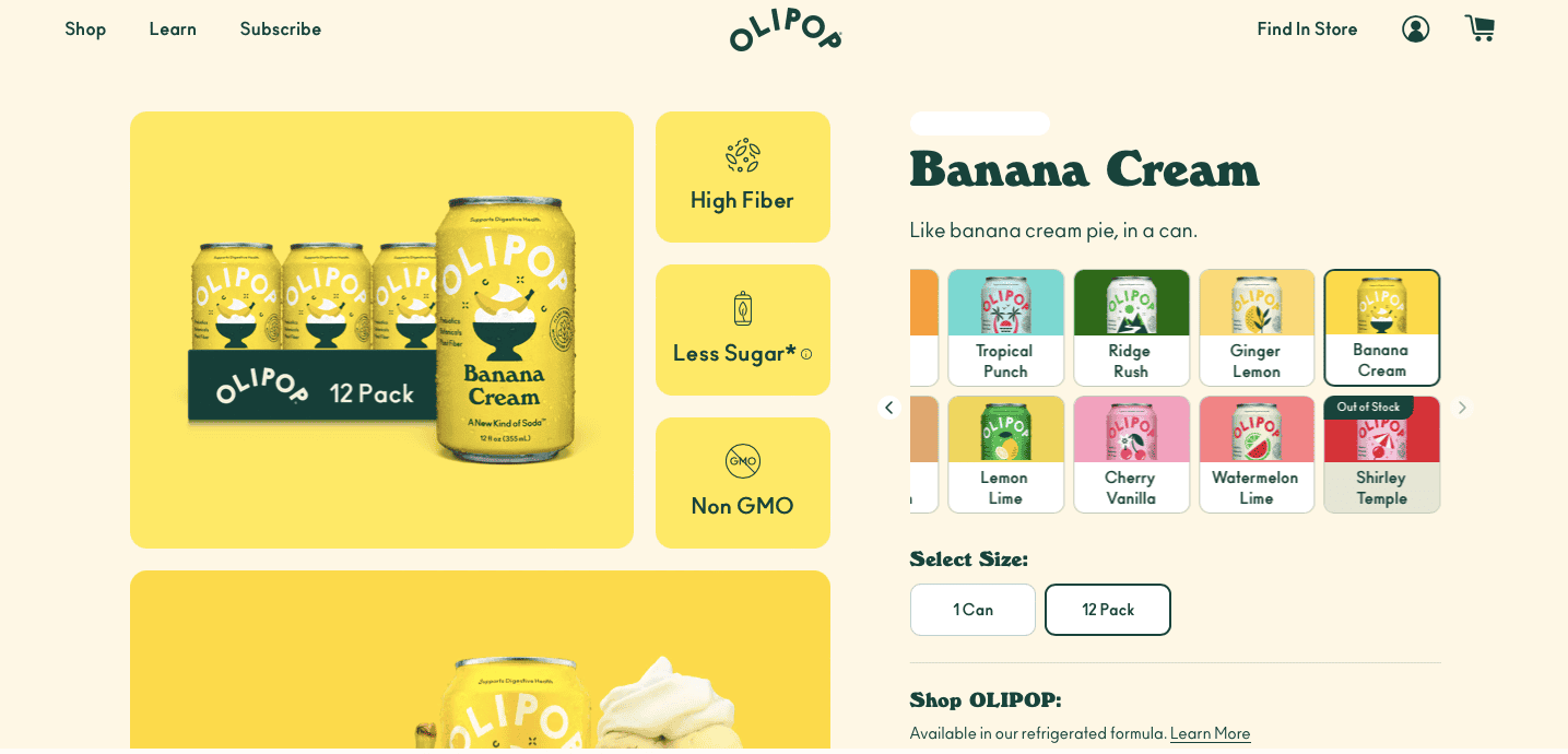 Olipop Shopify Product Page Example