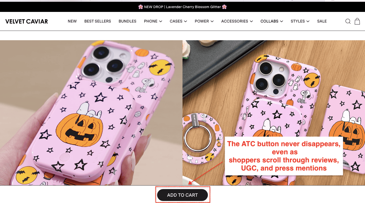 Velvet Caviar Shopify Product Page Example