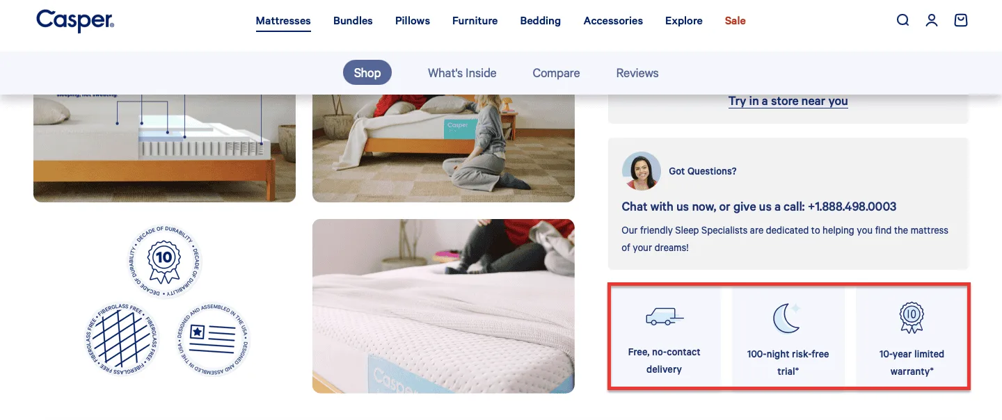 Casper Trust Signals Example