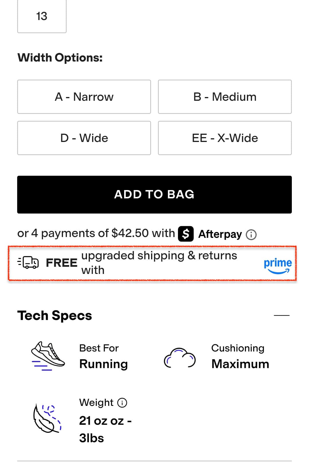 Zappos Free Shipping Example