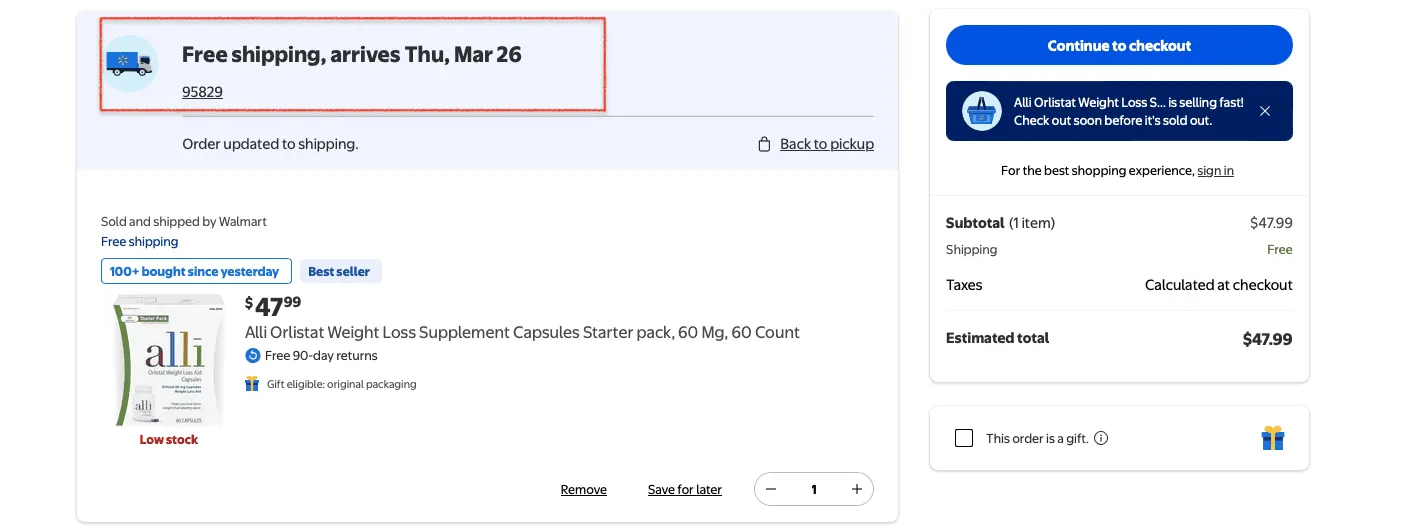 delivery data example