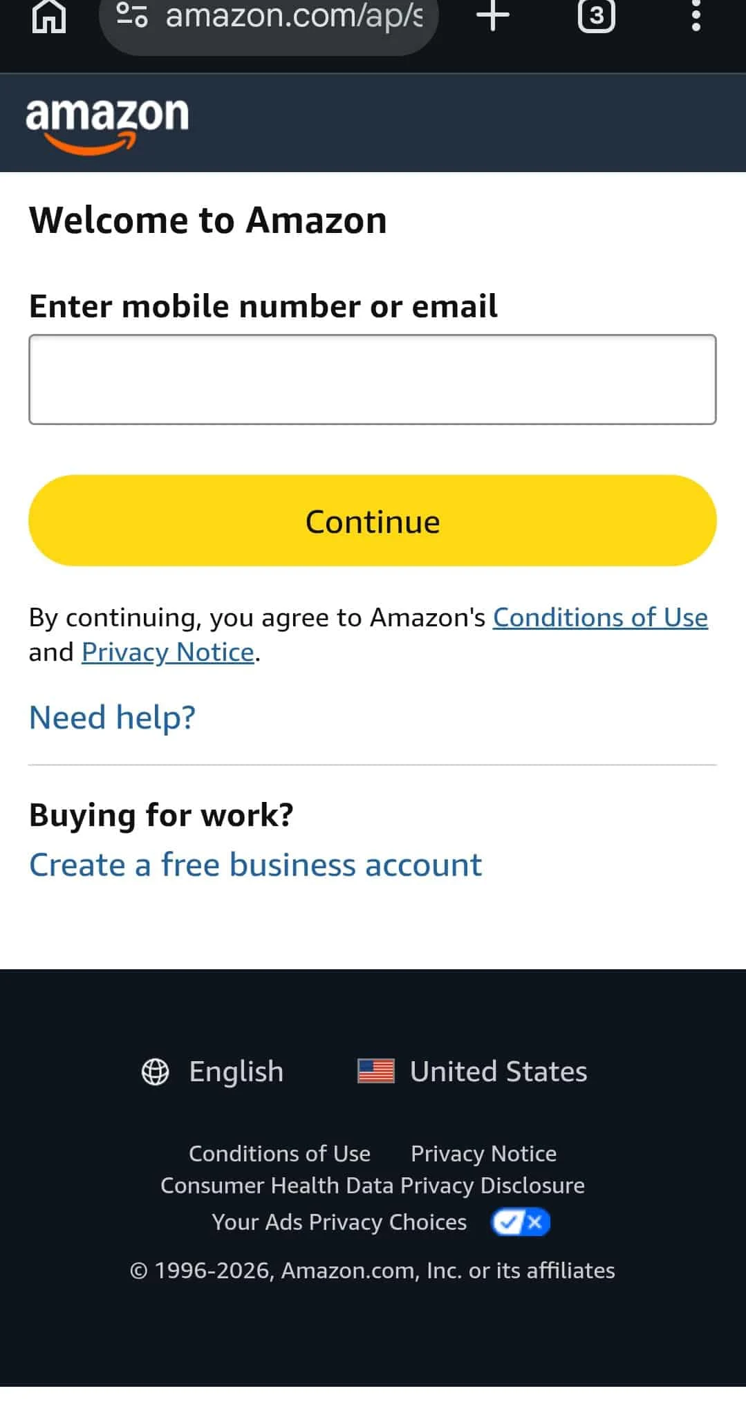 amazon mobile checkout example