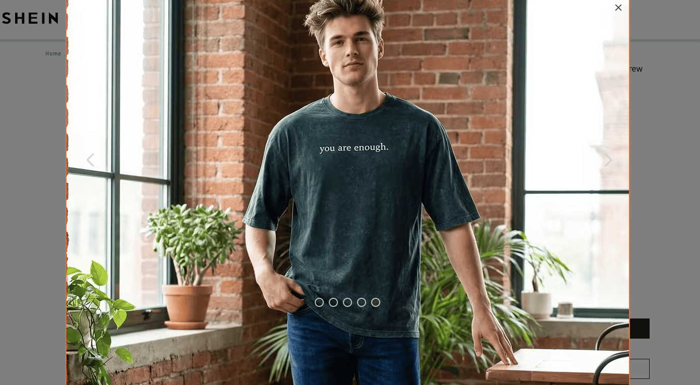 Shein product page example