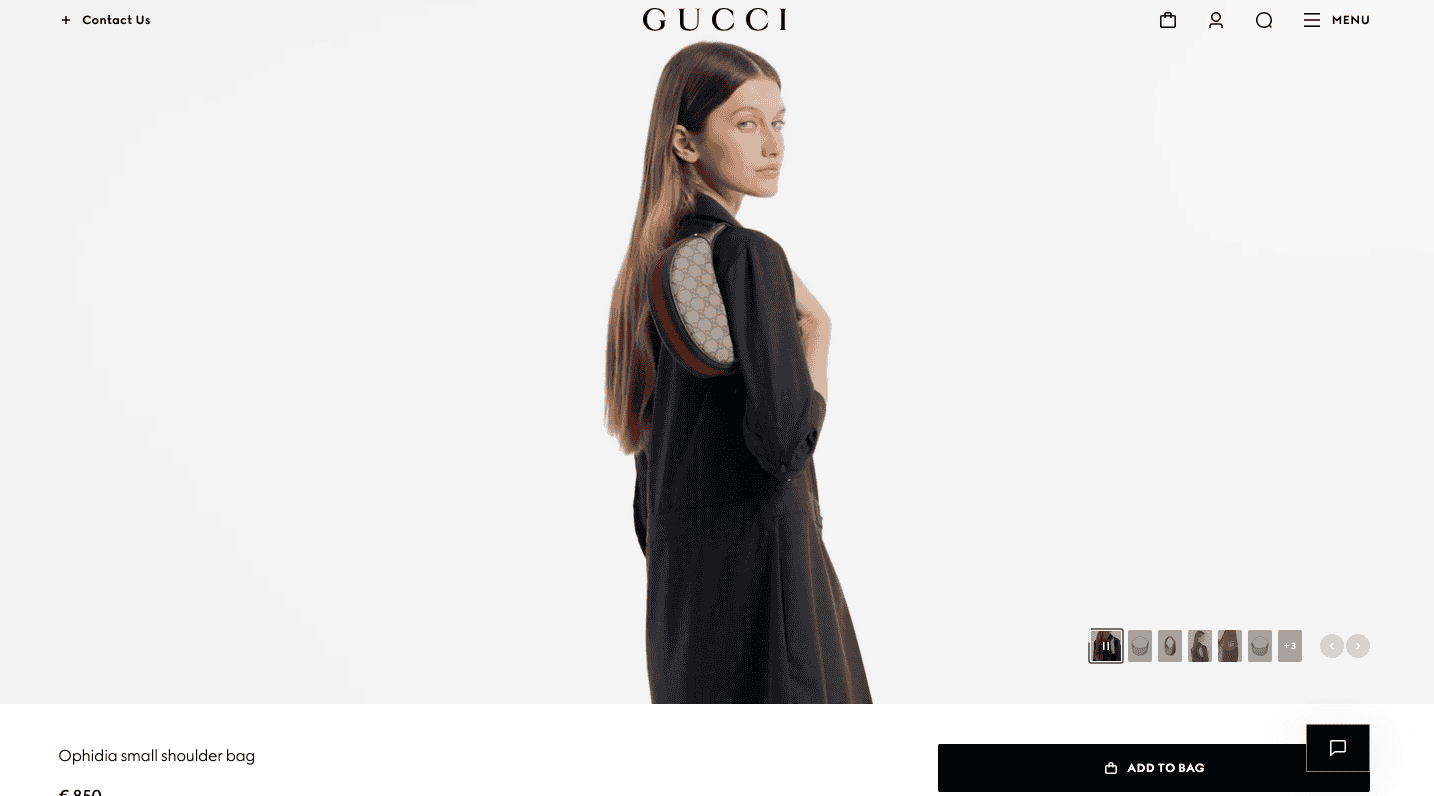 gucci product page example