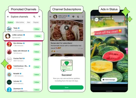WhatsApp status ads example