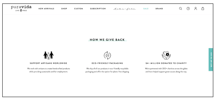Cause marketing eCommerce