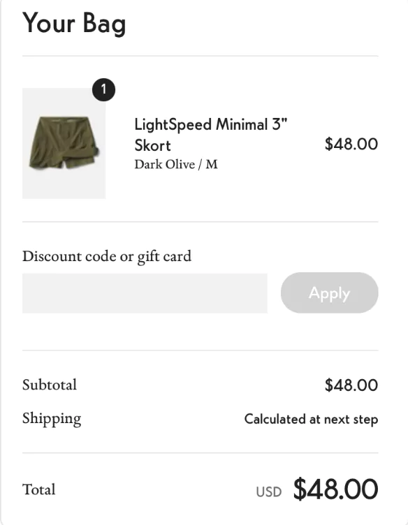 Free gift on eCommerce cart page