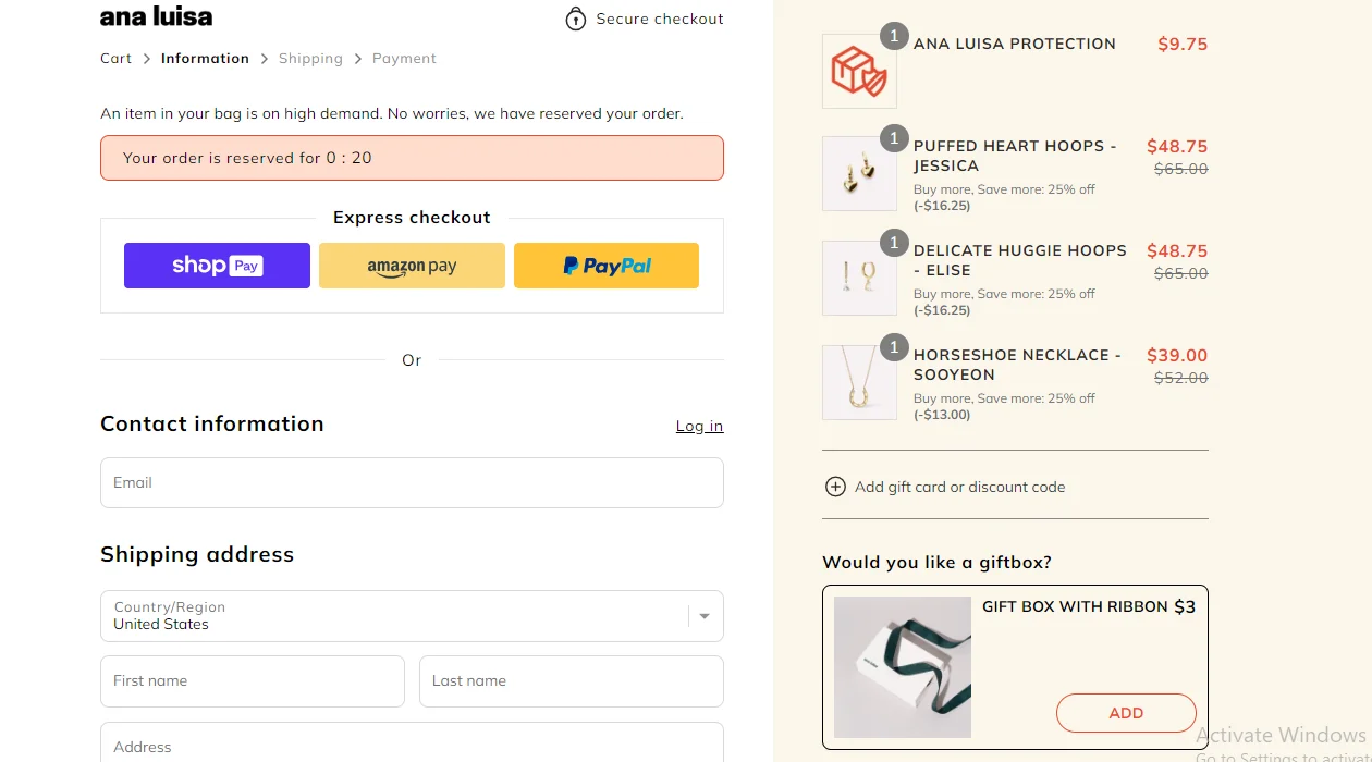 Timed checkout helps move purchase decisions for window shoppers