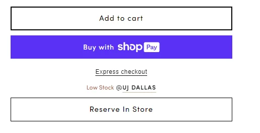 Flexible payment options like Shop Pay on offer