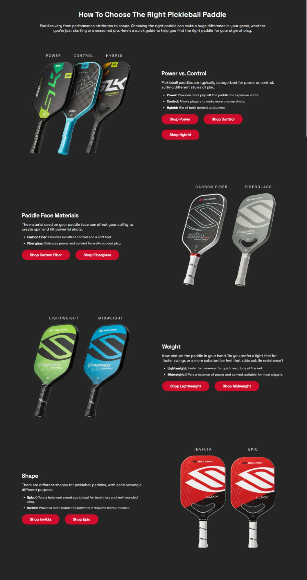 Sell Kirk enables shoppers to pick the right paddle for pickleball, which helps improve conversions for sports store