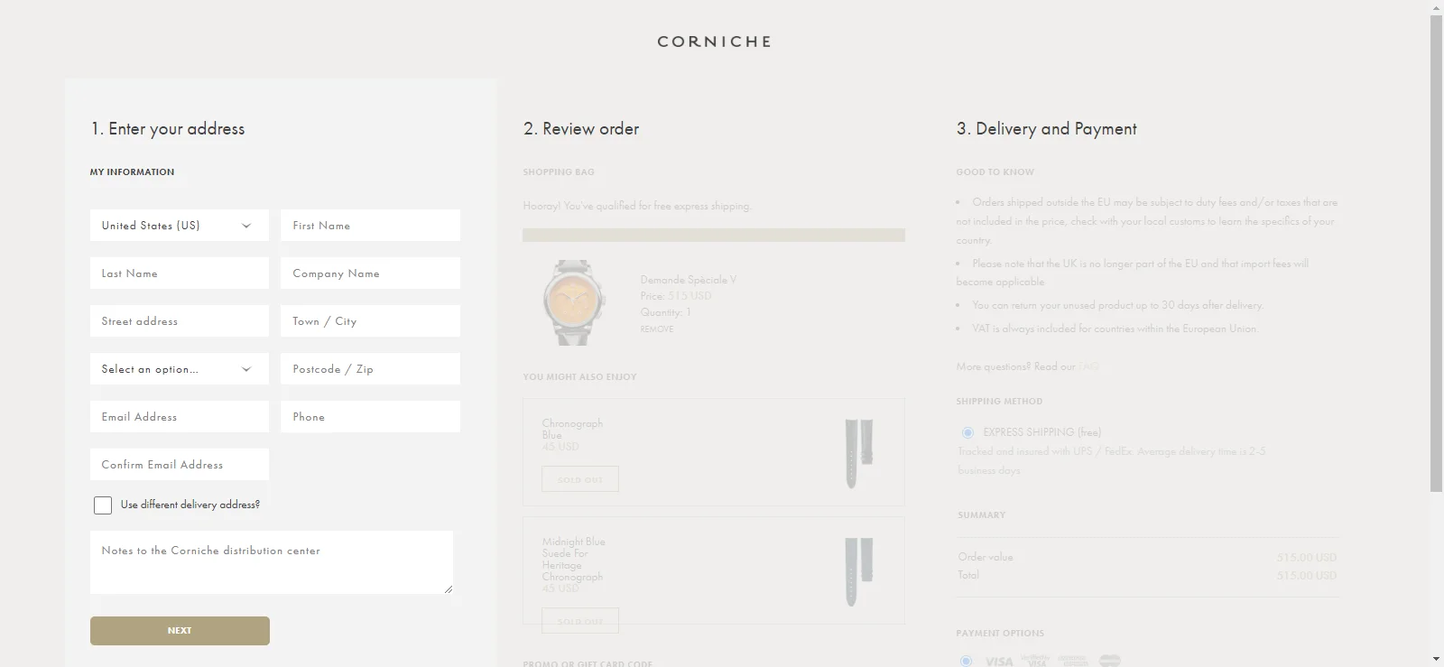Offering intuitive checkout helps increase the conversion rate for DTC stores