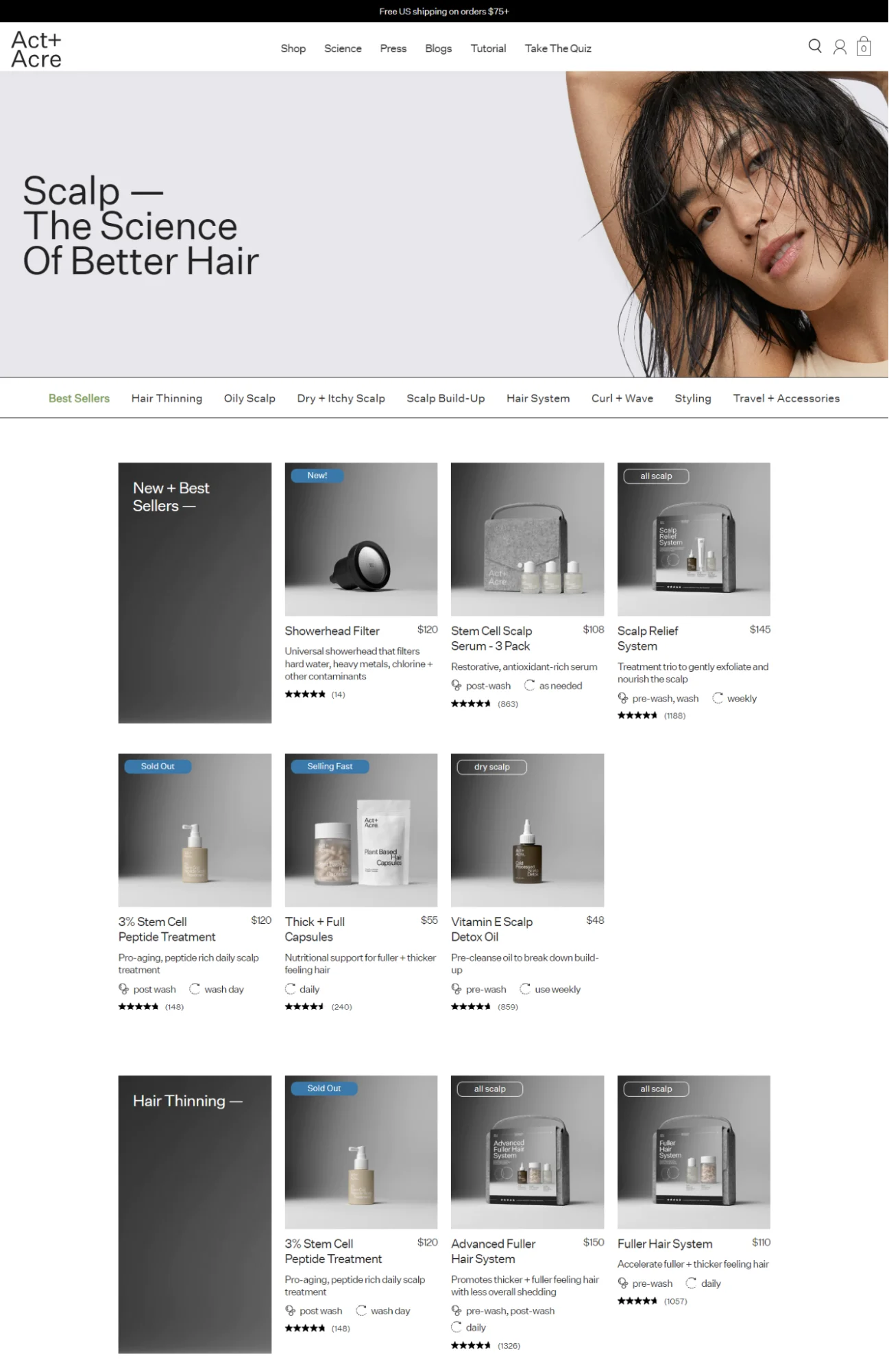Research-driven category pages help improve conversions for DTC stores