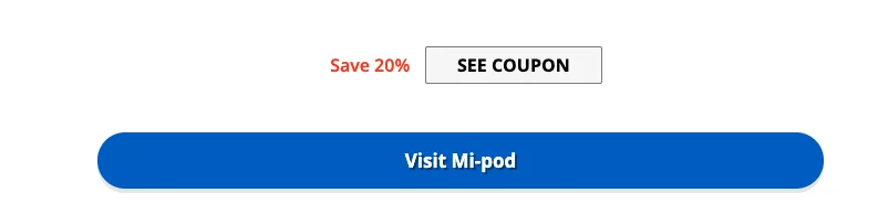 Mi-pod product mention on Vaping 360 along with coupon code to increase organic vaping conversions