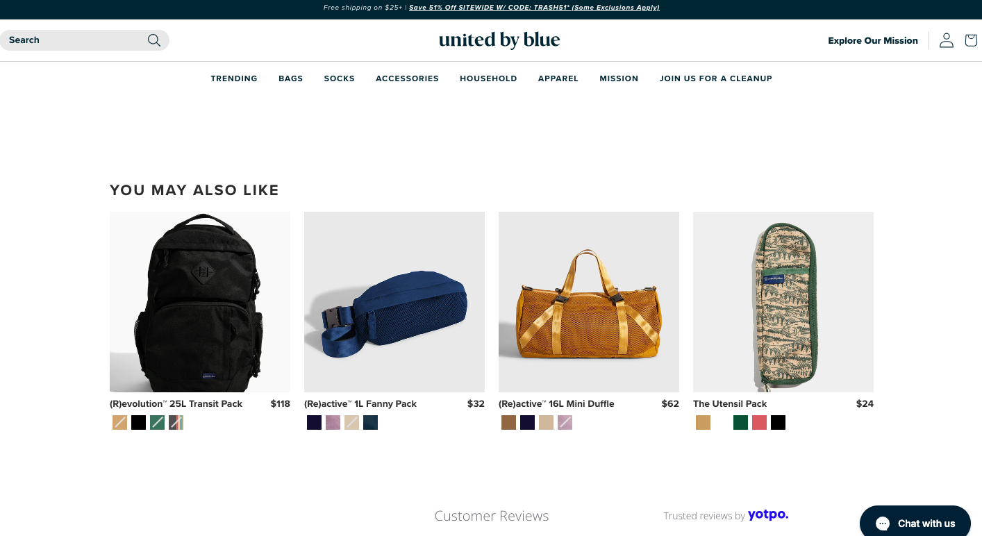 United by Blue recommendations featuring pricing that matches buyer intent to fix the low conversion problem