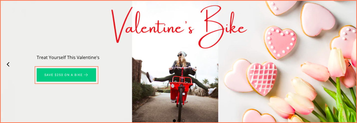 Madsen Cycles uses engaging microcopy on their CTA buttons to attract shoppers