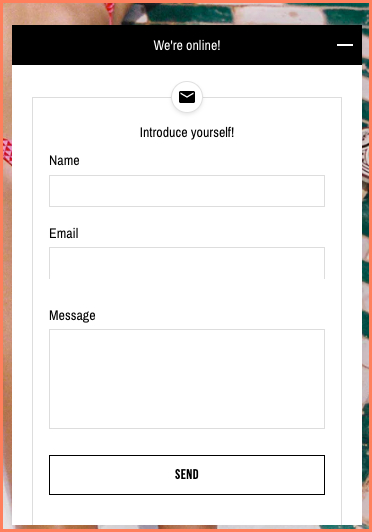 Triangl uses human centric microcopy on their live chat feature