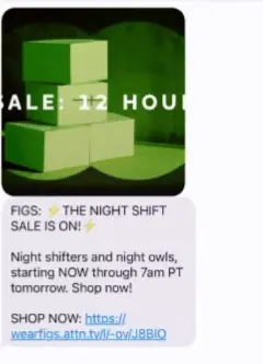 SMS countdown timer with image