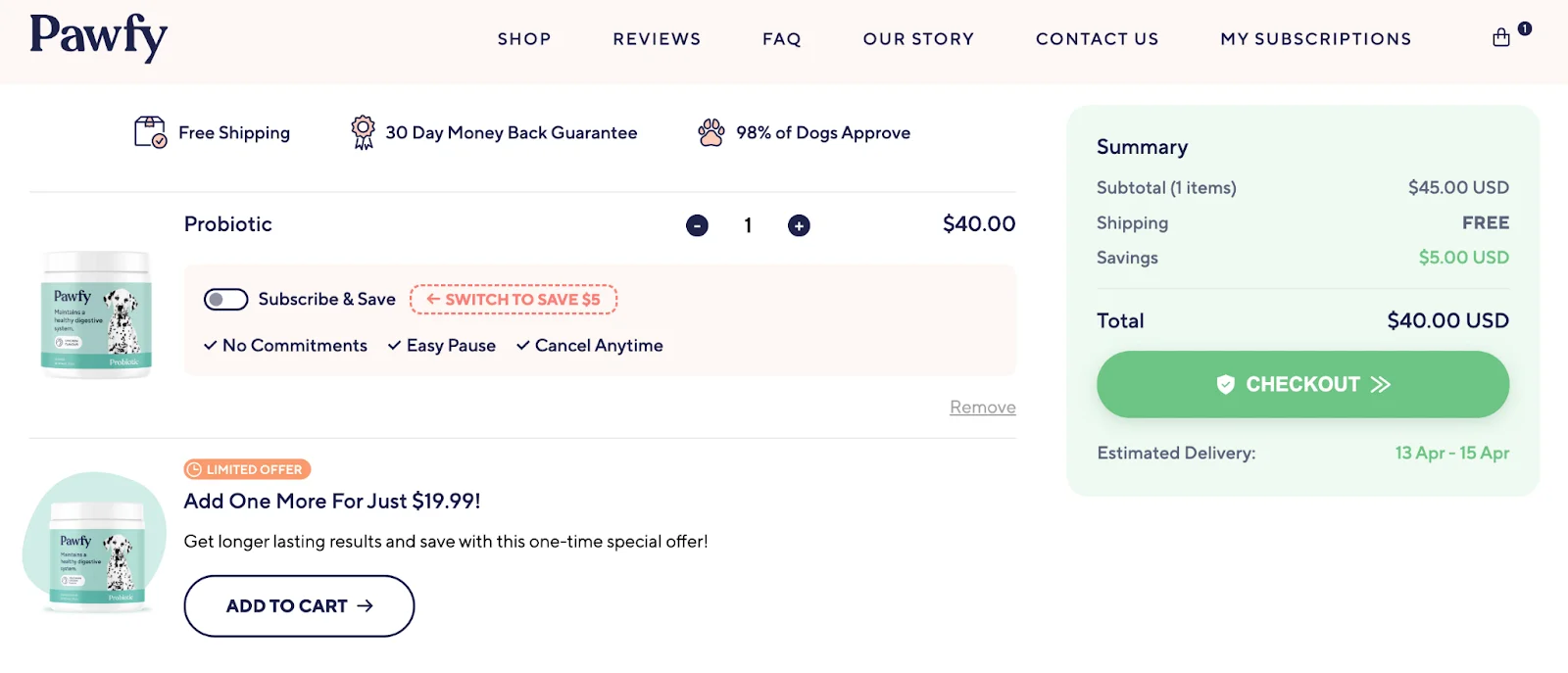 eCommerce Pet Store Conversion Rates