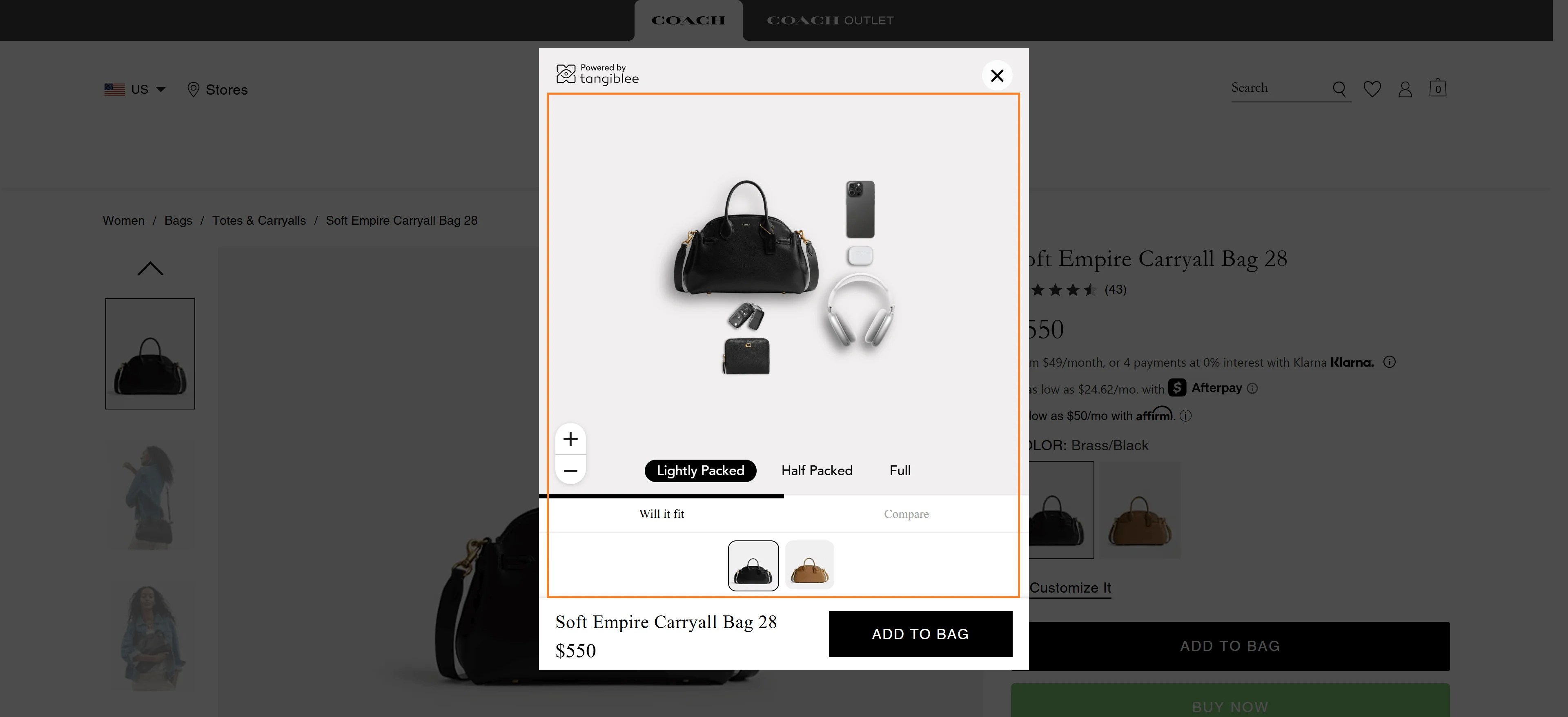 Coach practical use-case comparison upsell showing product fit and functional comparisons to drive upgrades.